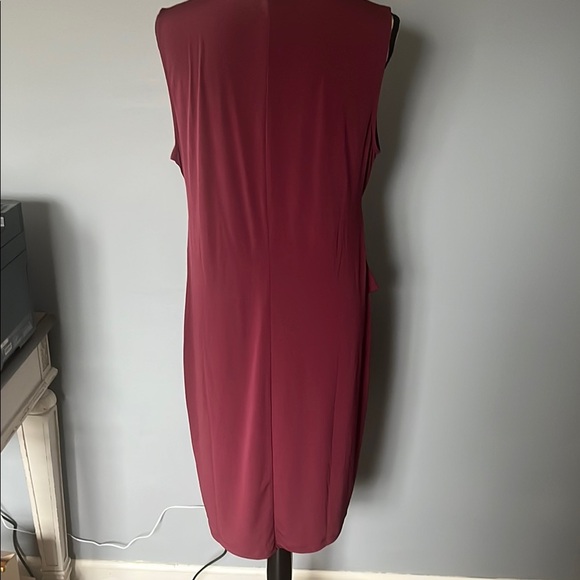 NWOT Venus XL Elegant Burgundy Sleeveless Dress, Sexy & Stretchy! - Picture 5 of 6